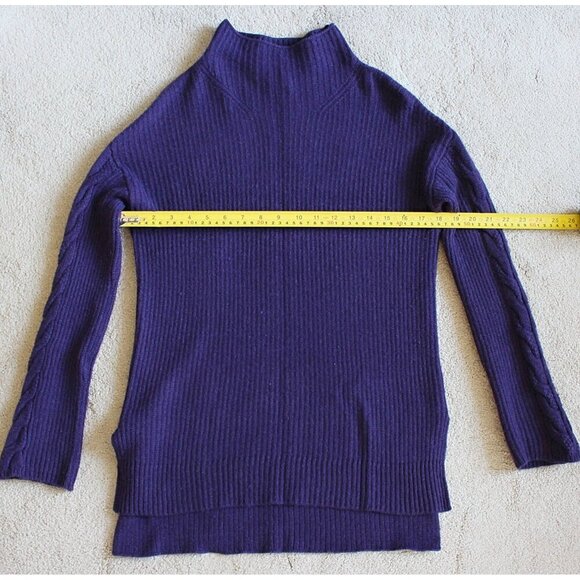 Magaschoni Cashmere - Women's Funnel Neck, Ribbed Tunic, XS - Picture 7 of 8